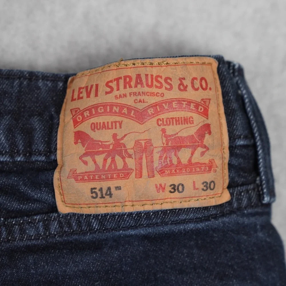 Levi's 514 Jeans Mens 30x30 Blue‎ Straight Fit Medium Wash Faded Denim